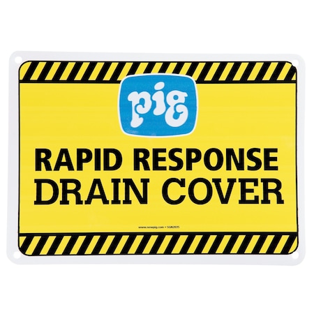 Pig Drain Cover Sign, Aluminum SGN2035-10X14-ALM